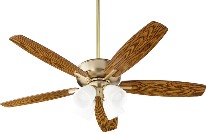 Quorum Breeze 52" Indoor 4 Light 28W Non Dimming LED Pull Chain Ceiling Fan