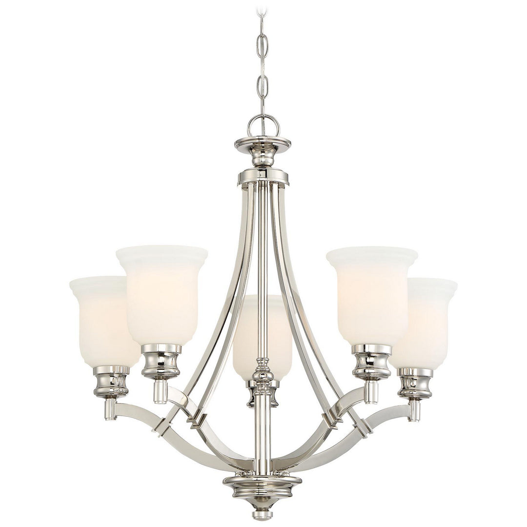 Minka Lavery Audreys Point Five Light Chandelier in Polished Nickel