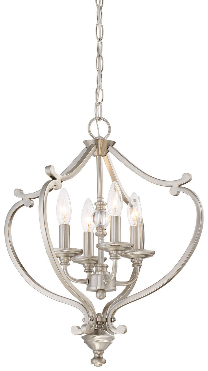 Minka Lavery Savannah Row Four Light Semi Flush Mount(Convertible) in Brushed Nickel