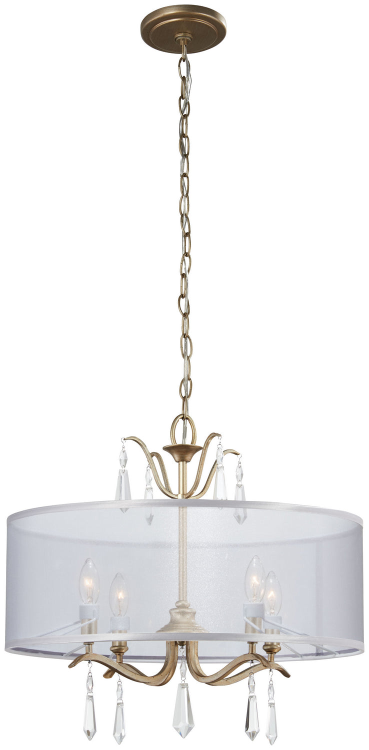 Minka Lavery Laurel Estate Four Light Semi Flush Mount in Brio Gold