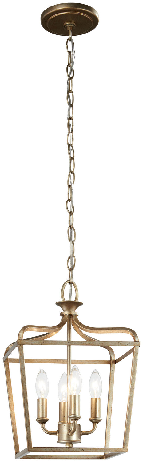 Minka Lavery Laurel Estate Four Light Pendant in Brio Gold