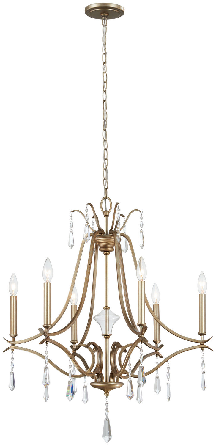 Minka Lavery Laurel Estate Six Light Chandelier in Brio Gold