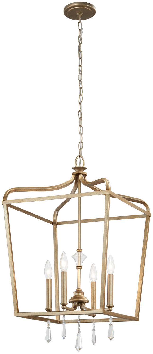 Minka Lavery Laurel Estate Four Light Pendant in Brio Gold