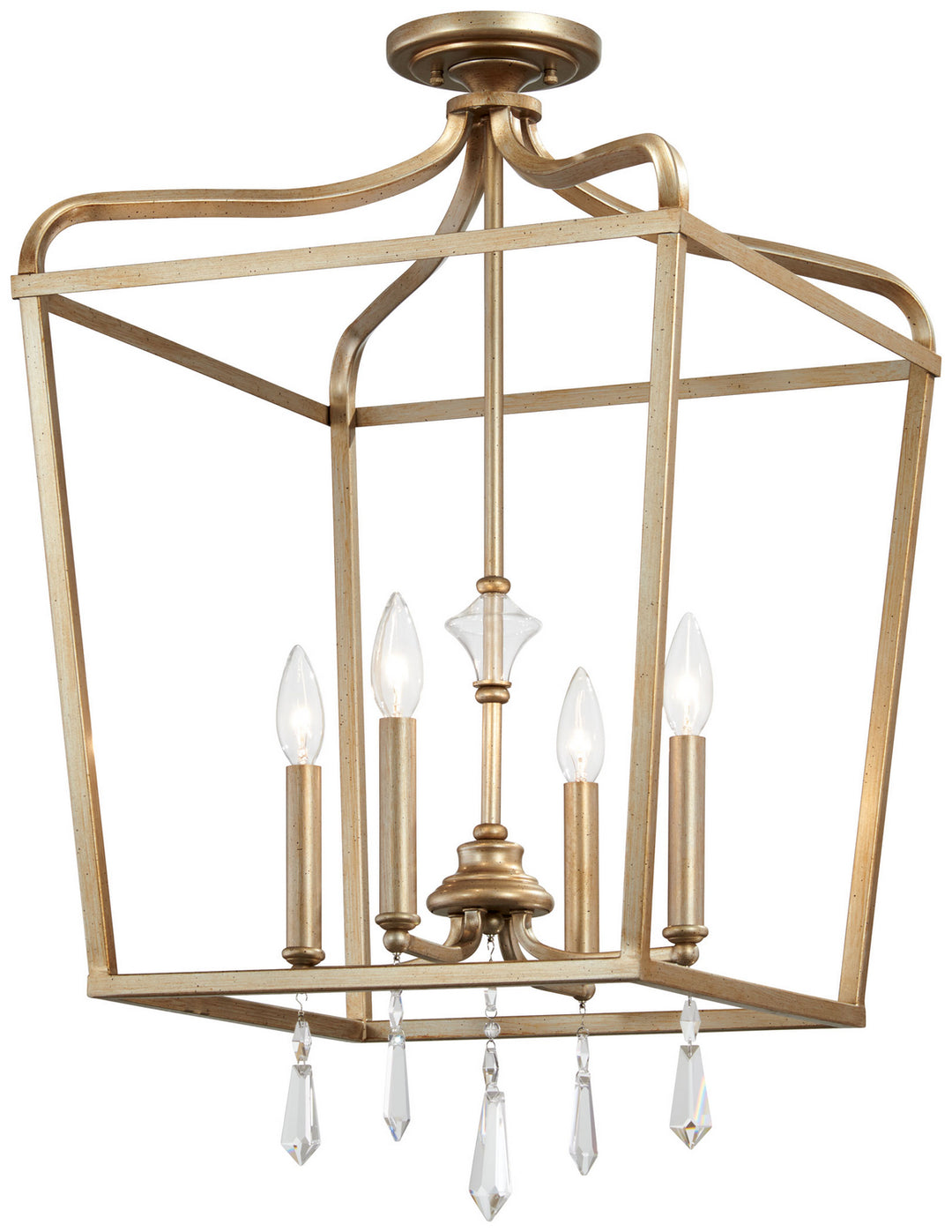 Minka Lavery Laurel Estate Four Light Pendant in Brio Gold