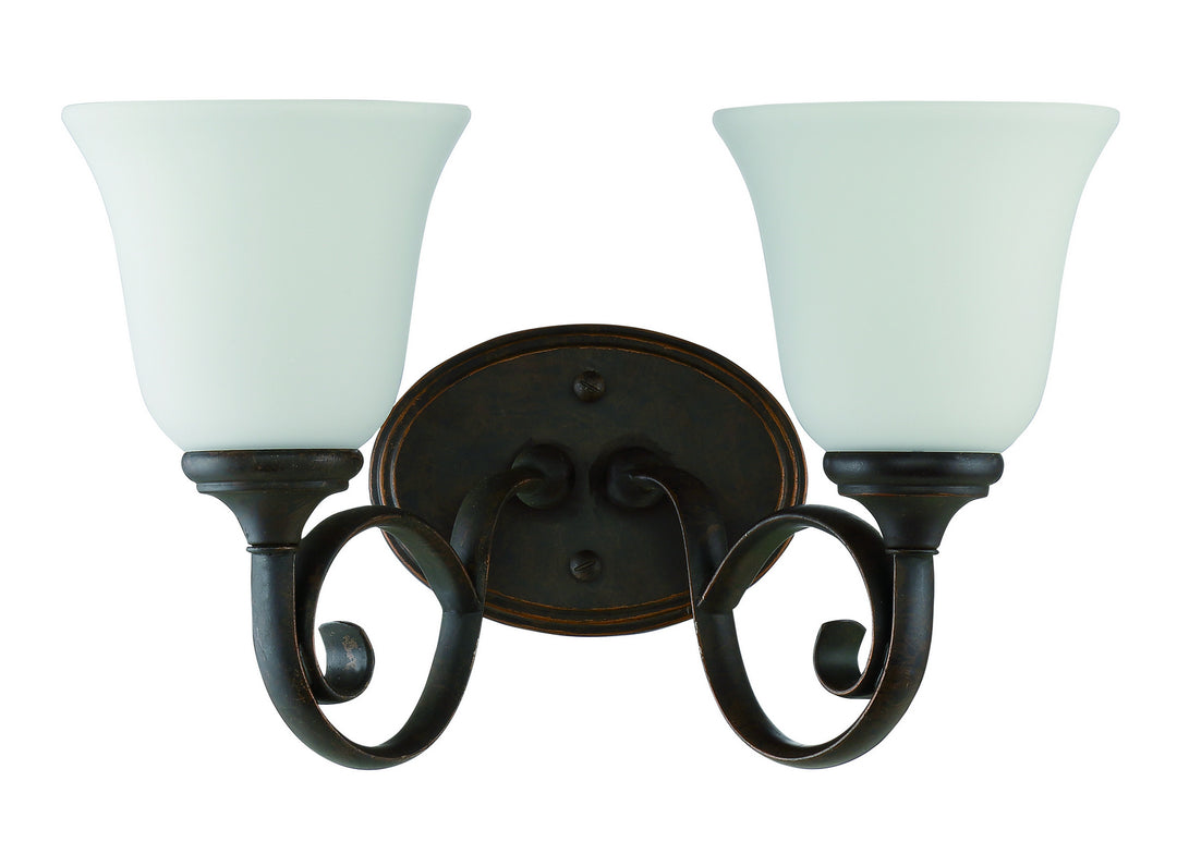 Barrett Place Two Light Vanity in Mocha Bronze