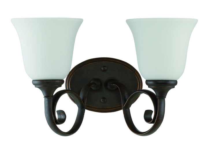 Barrett Place Two Light Vanity in Mocha Bronze