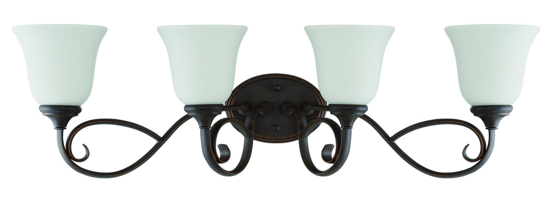 Barrett Place Four Light Vanity in Mocha Bronze