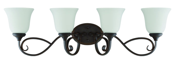 Barrett Place Four Light Vanity in Mocha Bronze