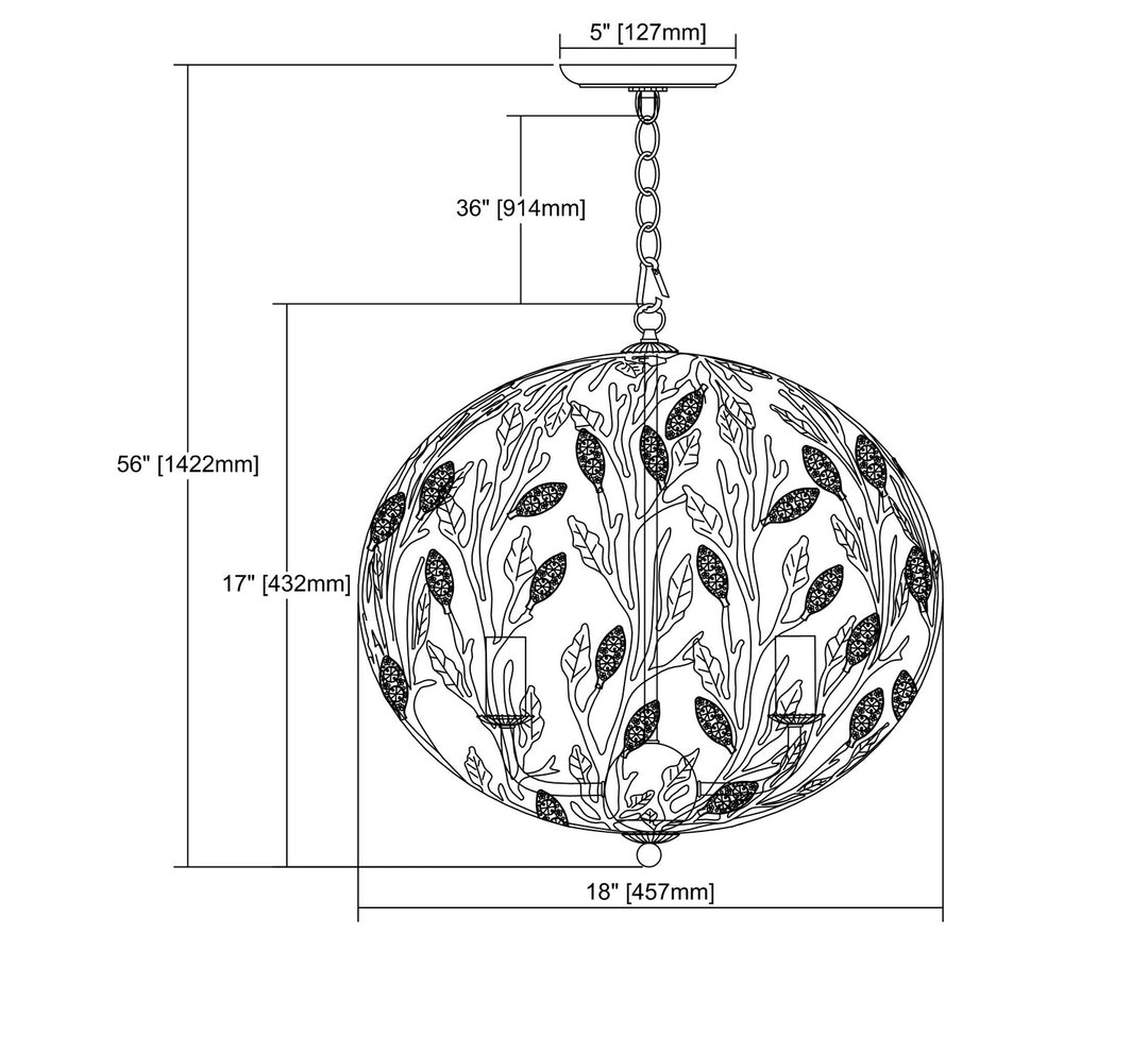 ELK Home Five Light Chandelier