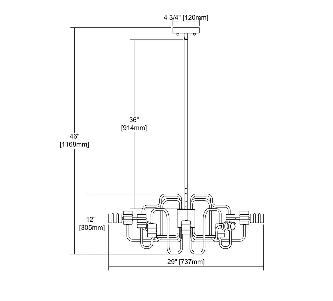 ELK Home 12 Light Chandelier