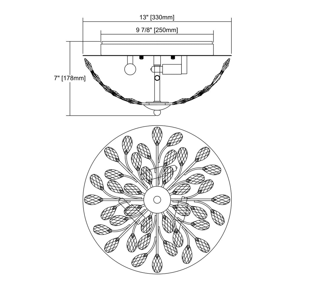 ELK Home Three Light Flush Mount