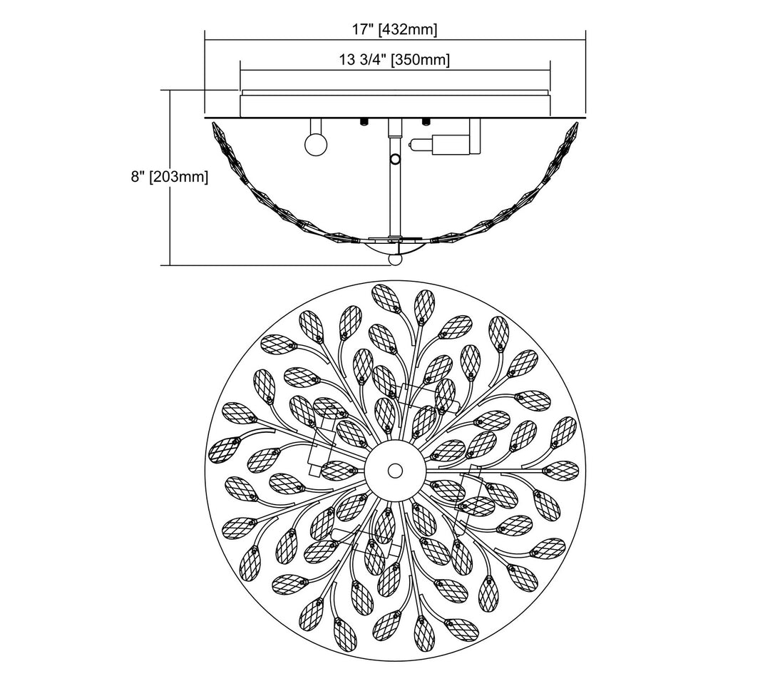 ELK Home Four Light Flush Mount