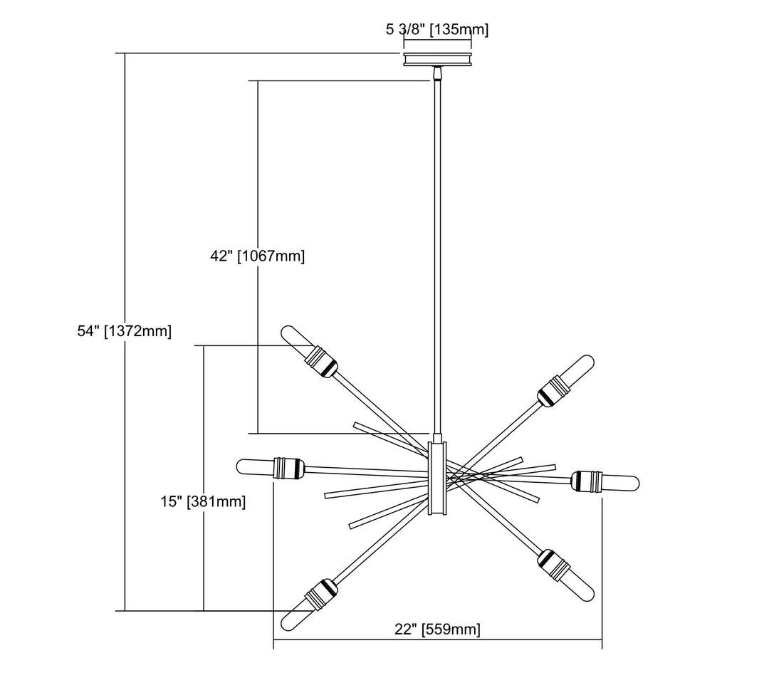 ELK Home Six Light Chandelier