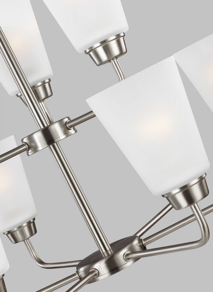 Generation Lighting. Nine Light Chandelier