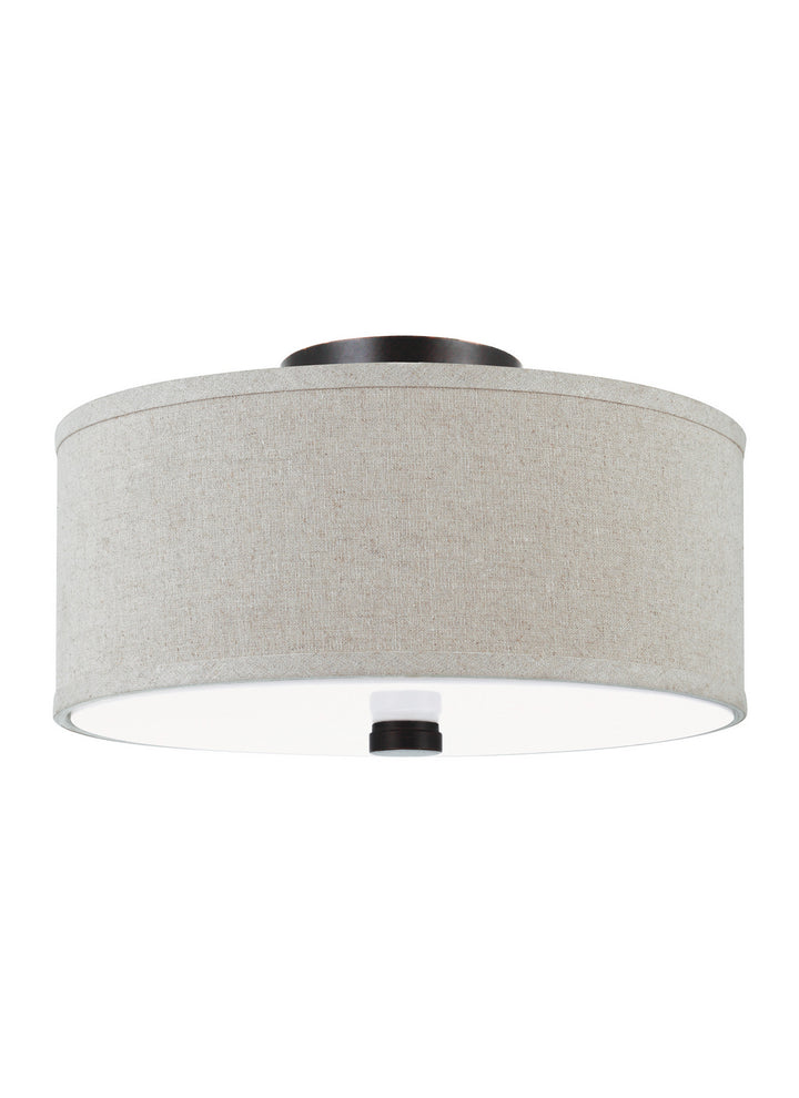 Visual Comfort Studio Two Light Semi-Flush Convertible Pendant