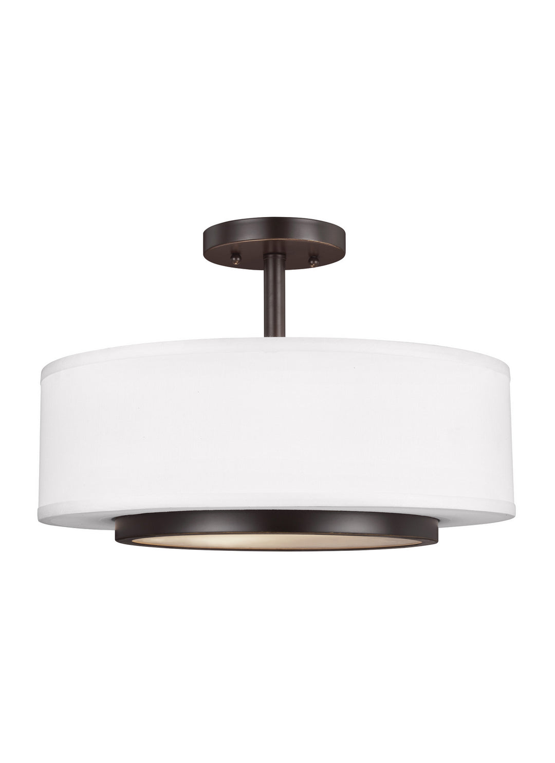 Generation Lighting. Two Light Semi-Flush Convertible Pendant