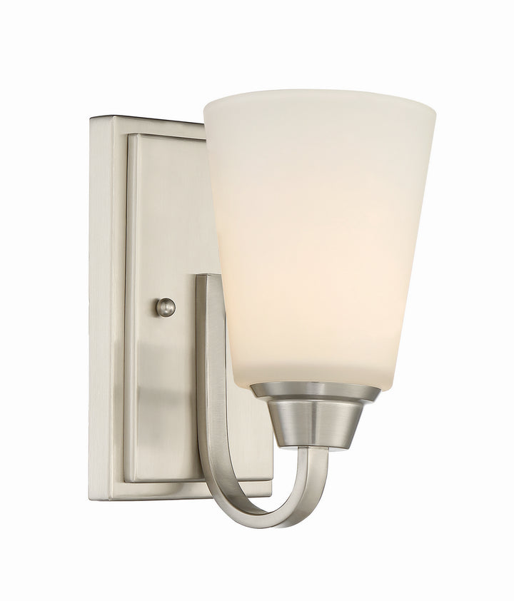 Grace One Light Wall Sconce in Brushed Polished Nickel