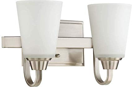 Grace Two Light Vanity in Brushed Polished Nickel