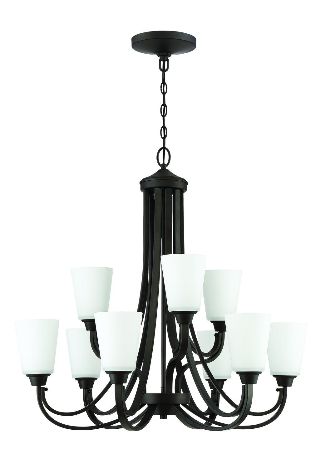 Grace Nine Light Chandelier in Espresso