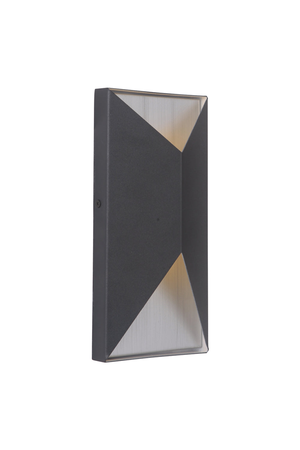 Peak LED Pocket Sconce in Matte Black/Brushed Aluminum