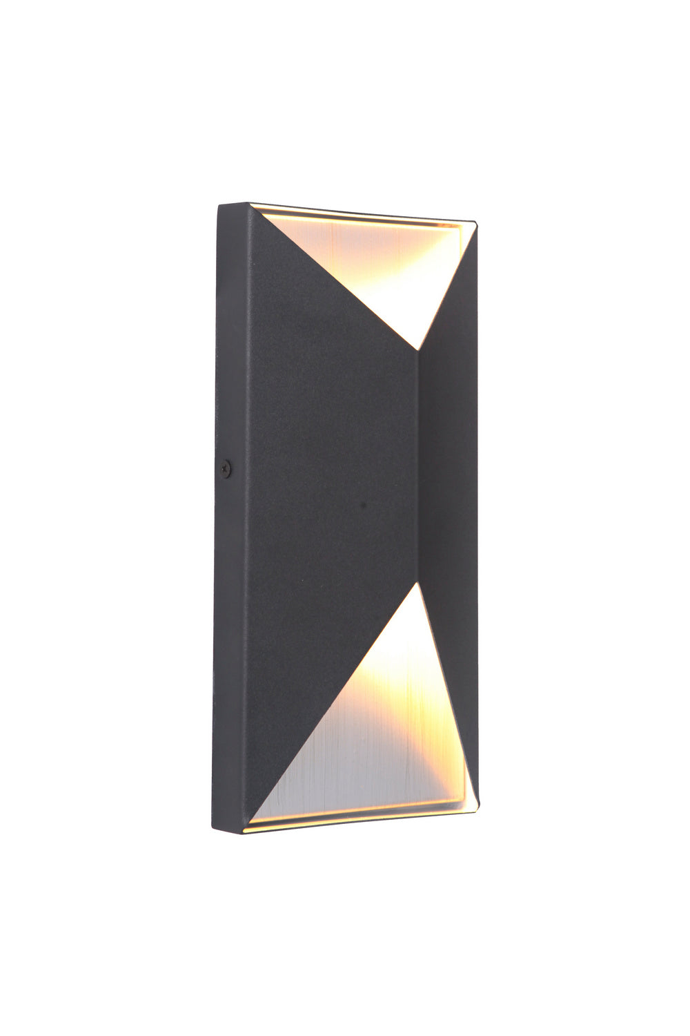 Peak LED Pocket Sconce in Matte Black/Brushed Aluminum