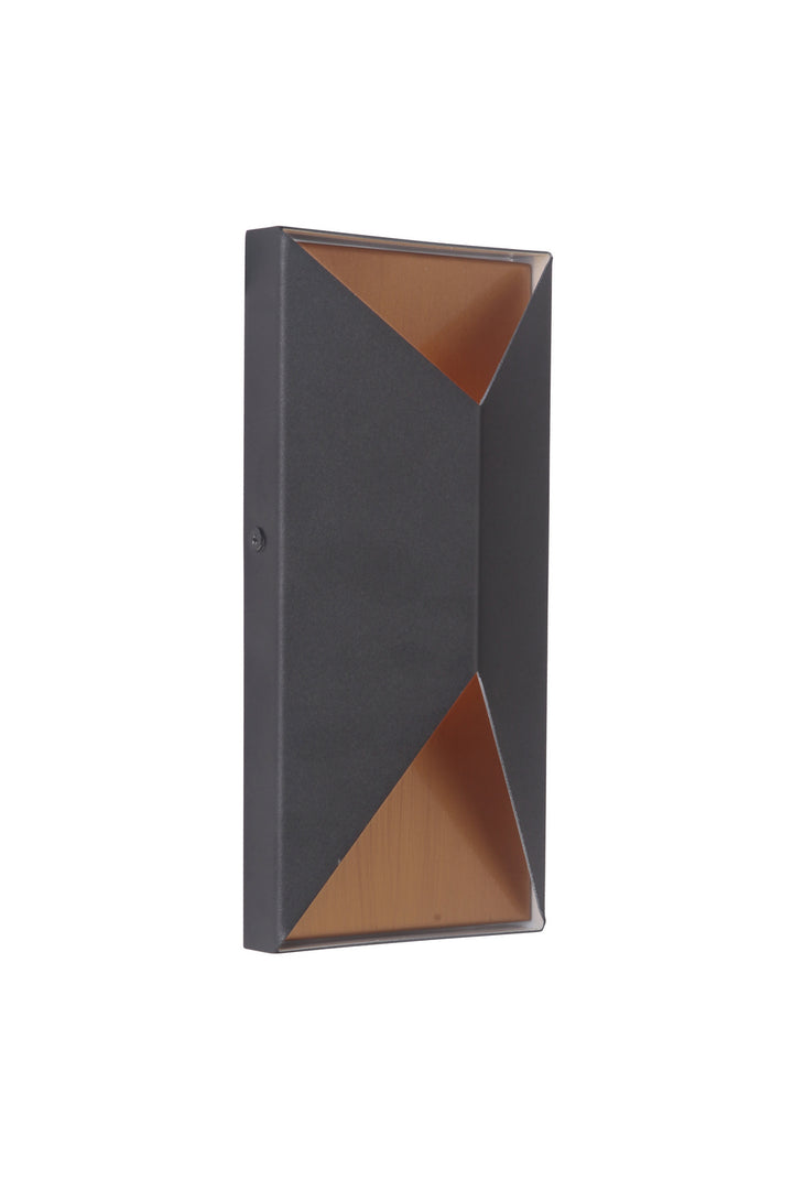 Peak LED Pocket Sconce in Matte Black/Satin Brass