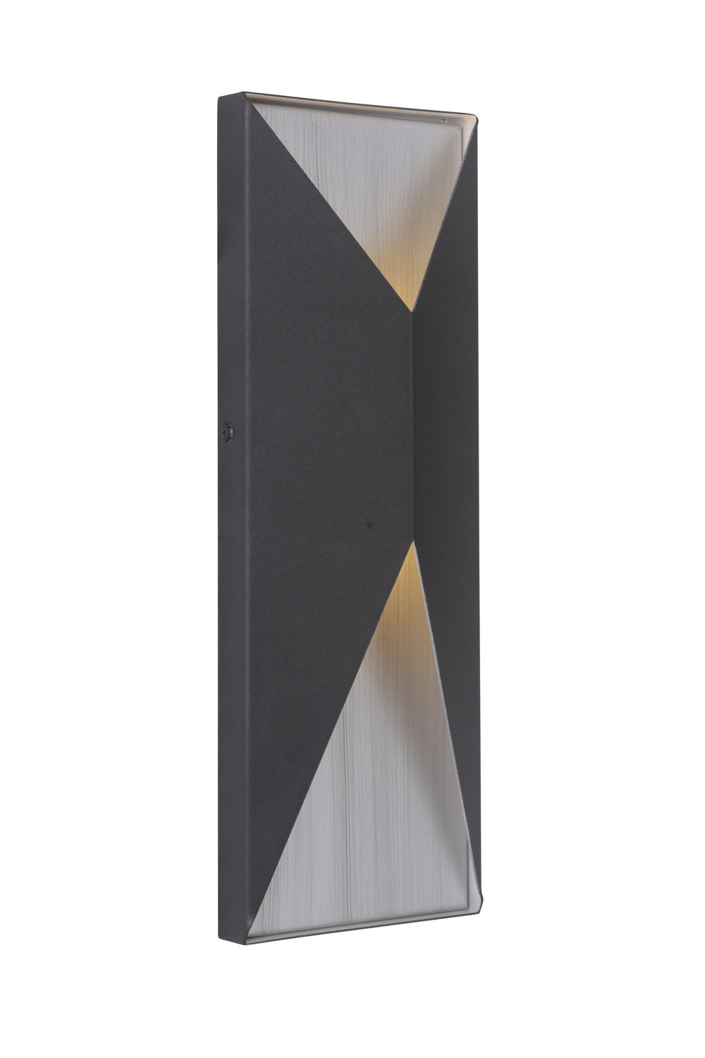 Peak LED Pocket Sconce in Matte Black/Brushed Aluminum