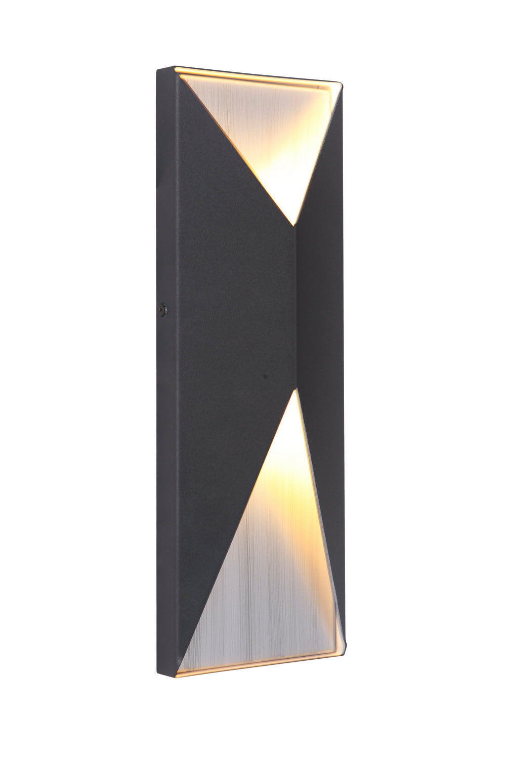 Peak LED Pocket Sconce in Matte Black/Brushed Aluminum