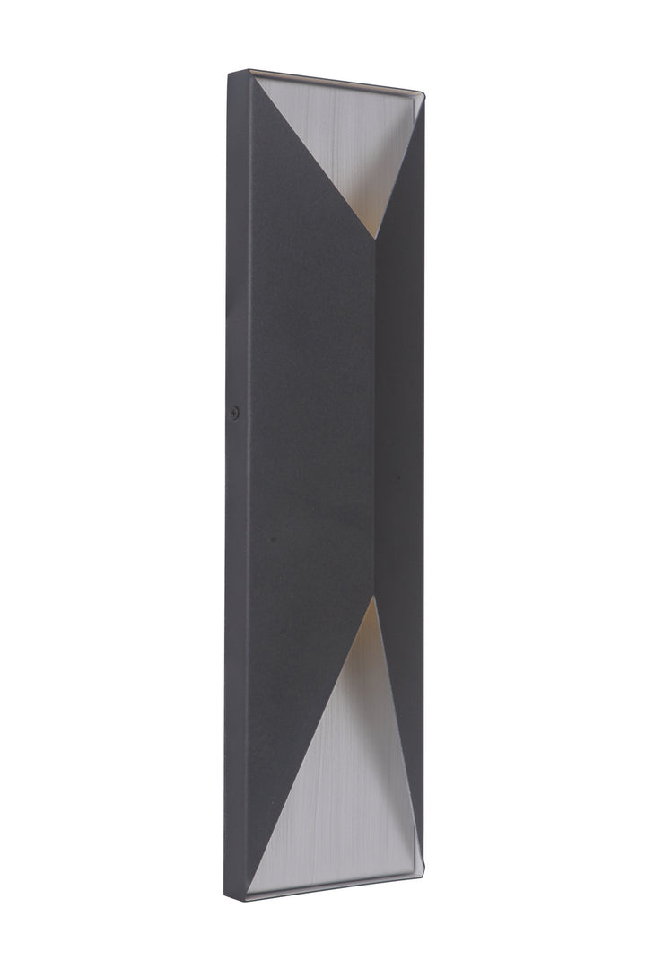 Peak LED Pocket Sconce in Matte Black/Brushed Aluminum