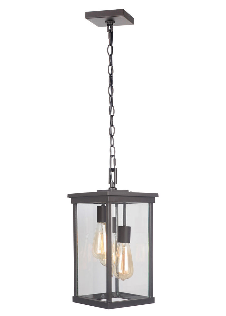 Riviera Three Light Pendant in Oiled Bronze Outdoor