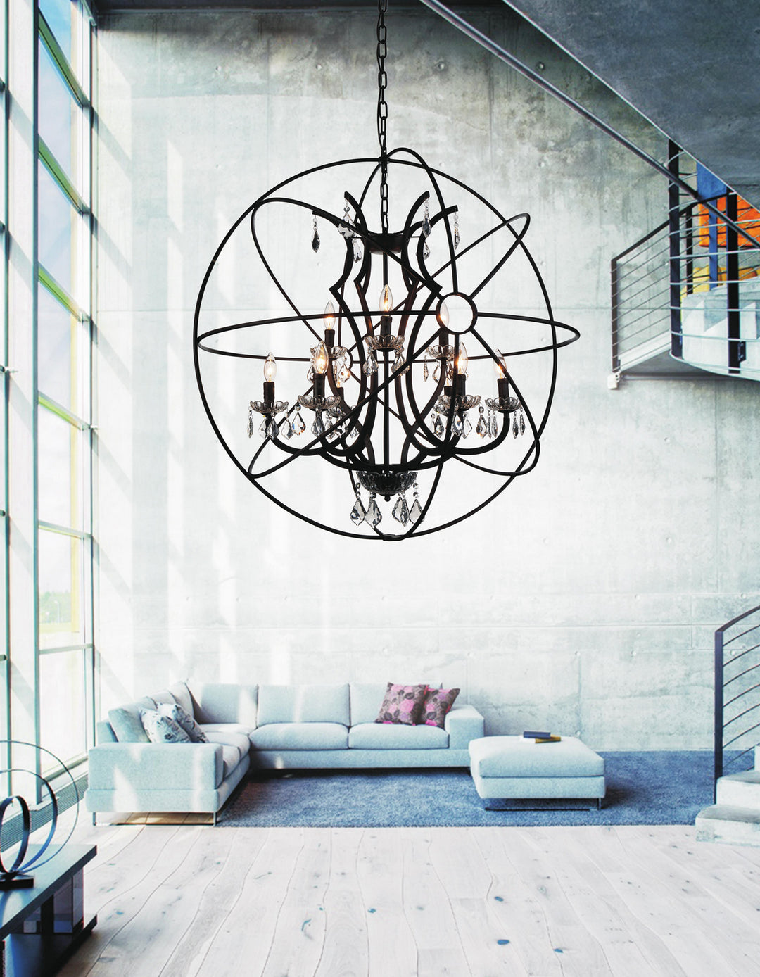 CWI Lighting Nine Light Chandelier