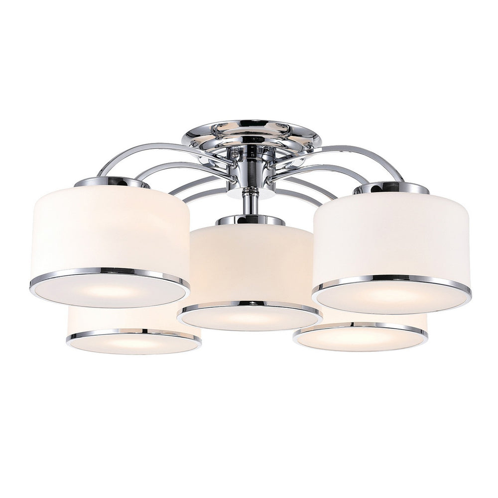 CWI LightingFrostedFive Light Flush Mount