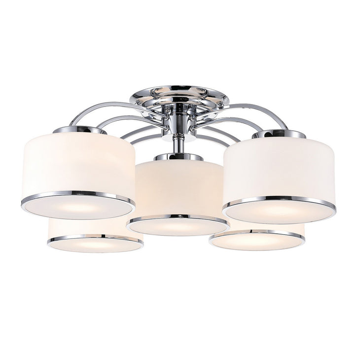 CWI LightingFrostedFive Light Flush Mount