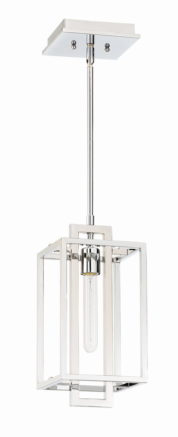 Cubic One Light Mini Pendant in Chrome