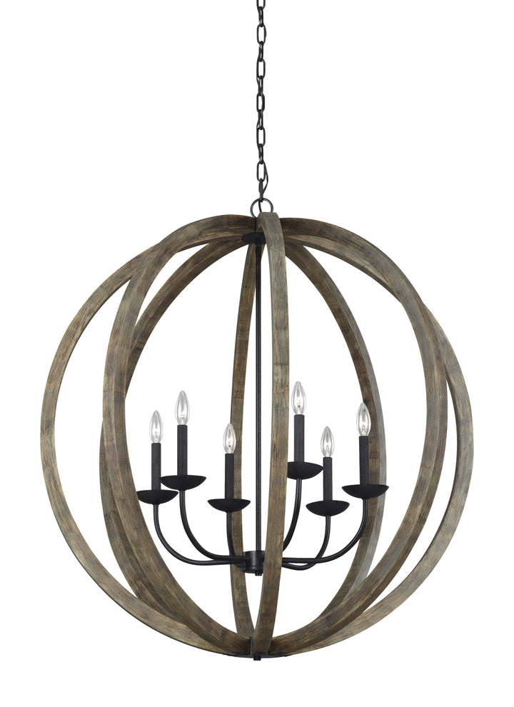 Visual Comfort Studio Six Light Pendant