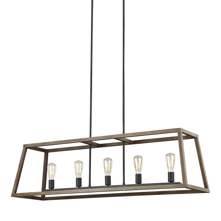 Visual Comfort Studio Five Light Linear Chandelier