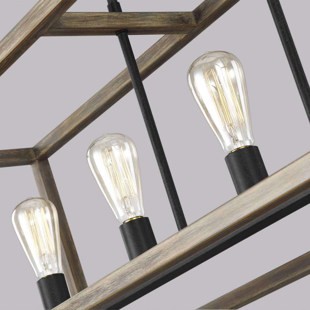 Visual Comfort Studio Five Light Linear Chandelier