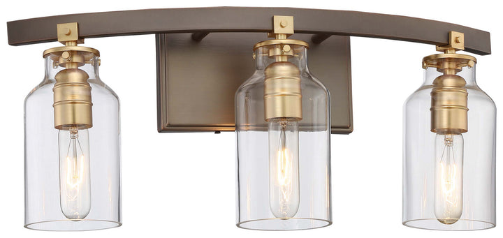 Minka Lavery Morrow Three Light Bath in Harvard Court Bronze with Gold Highlights