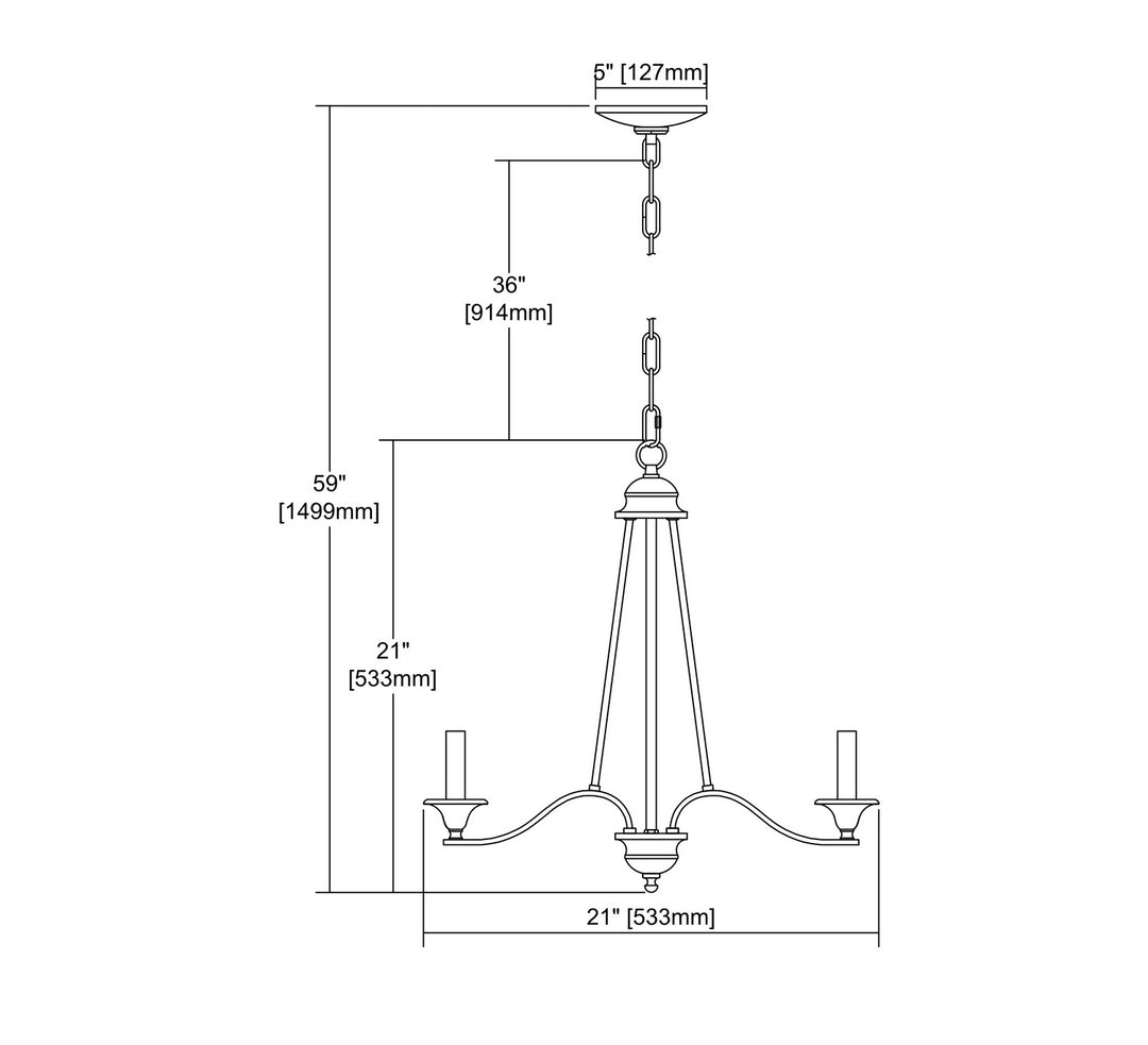 ELK Home Five Light Chandelier