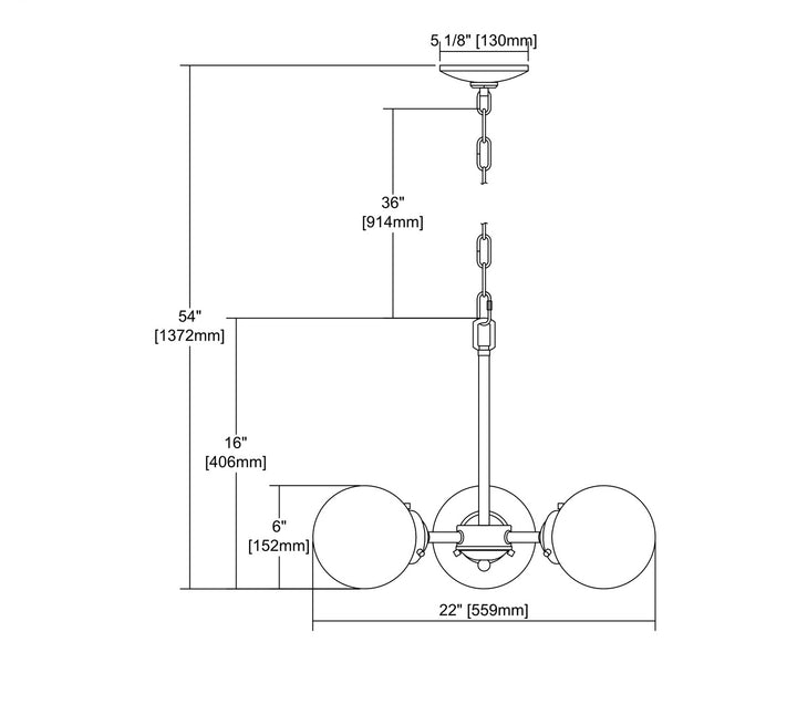 ELK Home Three Light Chandelier