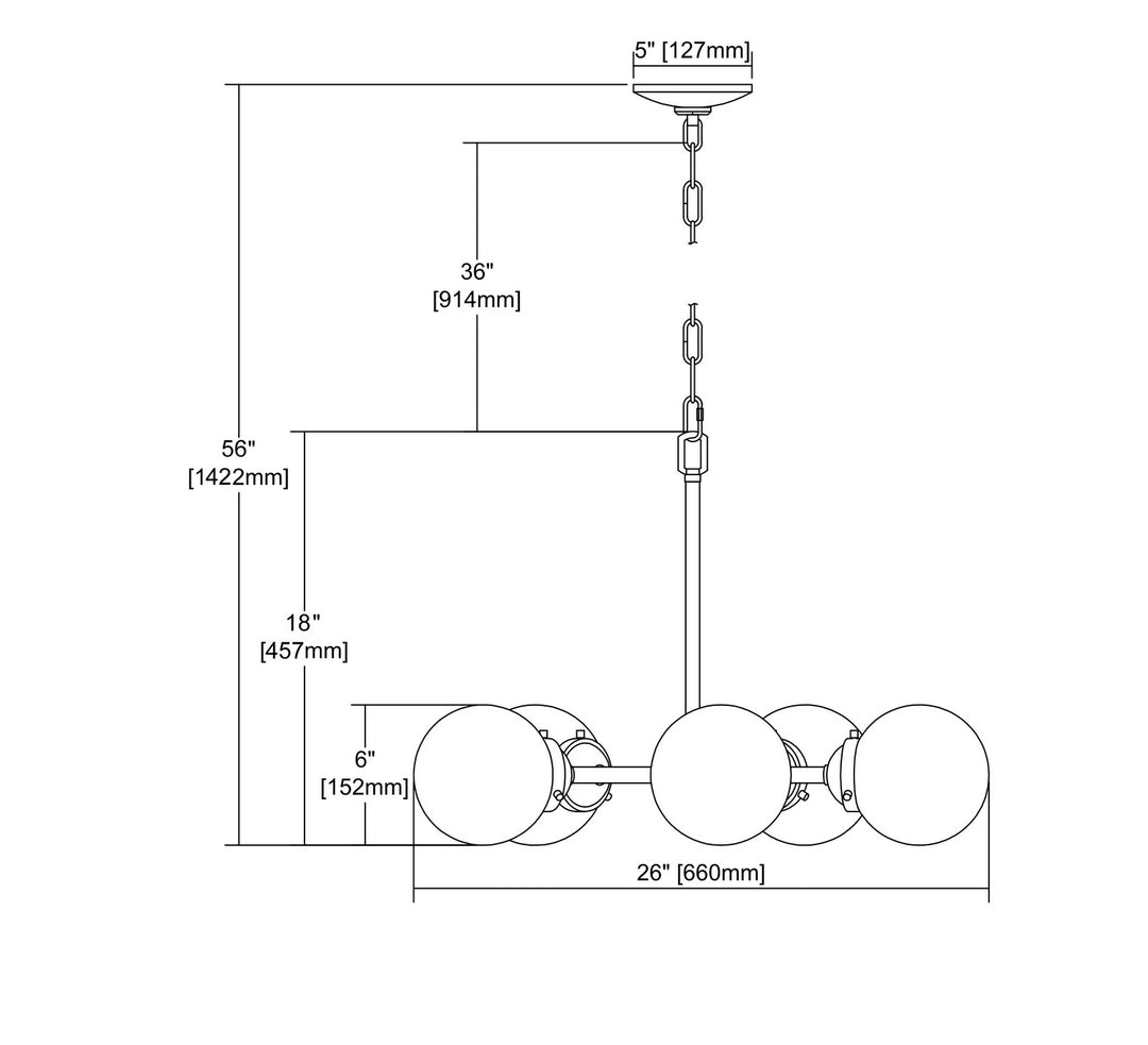 ELK Home Five Light Chandelier