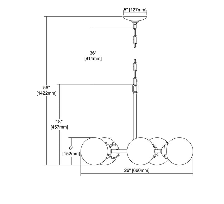 ELK Home Five Light Chandelier