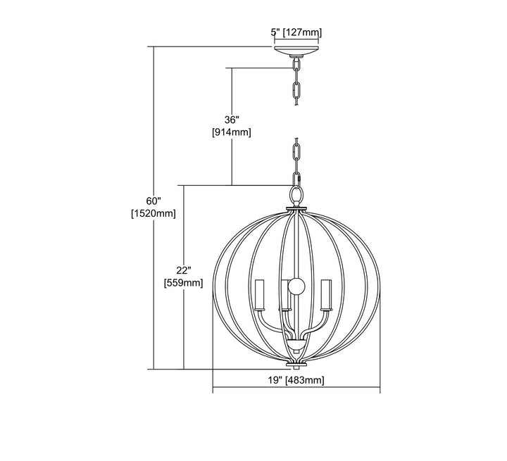 ELK Home Five Light Chandelier