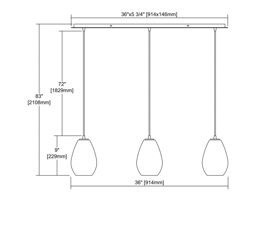 ELK Home Three Light Pendant