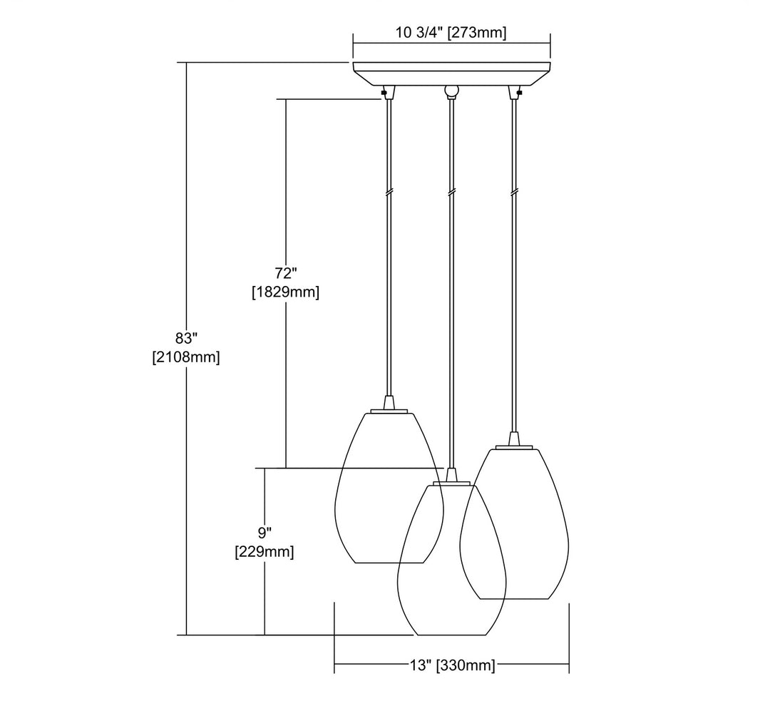 ELK Home Three Light Pendant