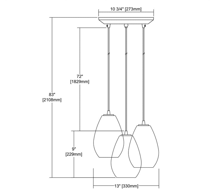 ELK Home Three Light Pendant