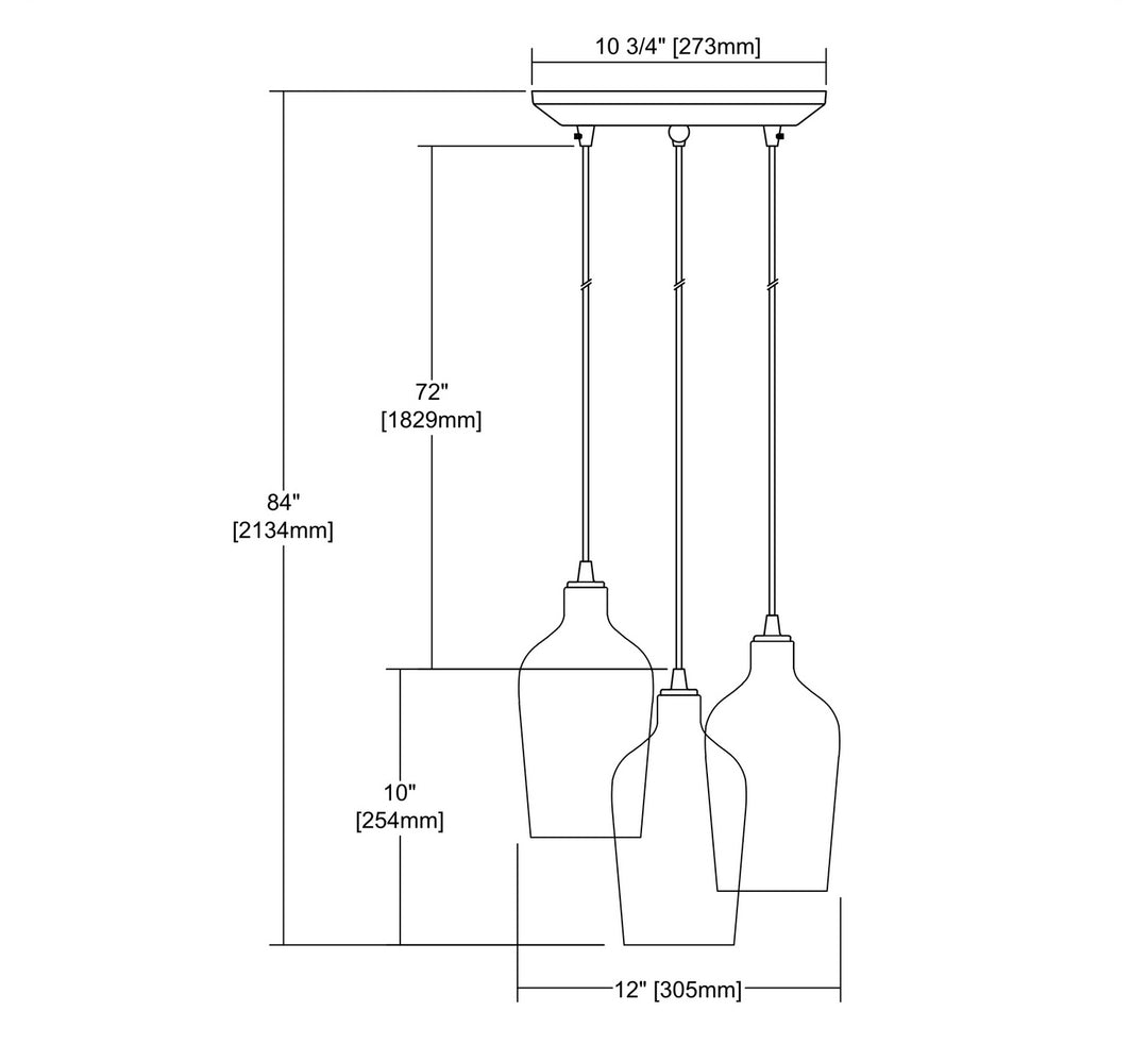 ELK Home Three Light Pendant