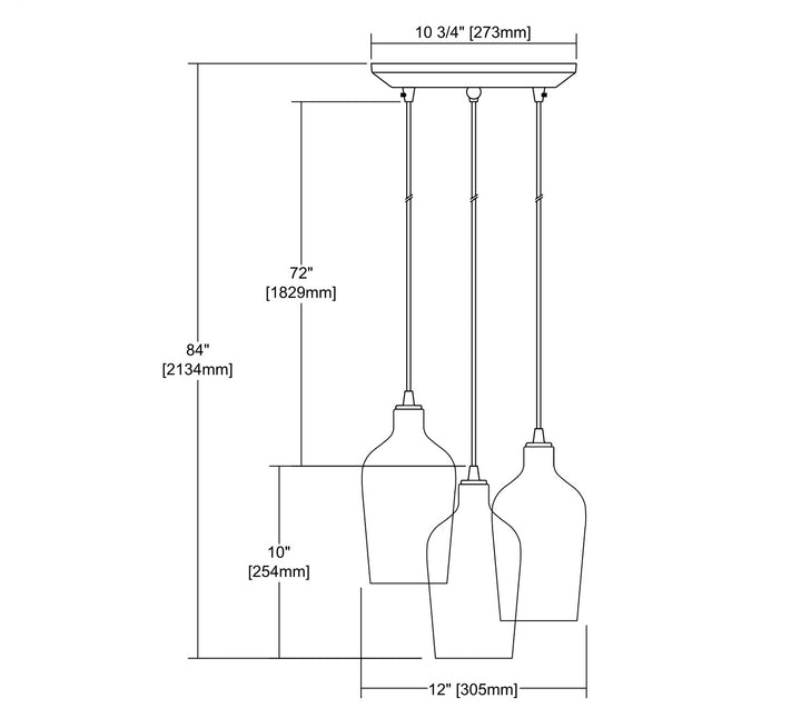 ELK Home Three Light Pendant