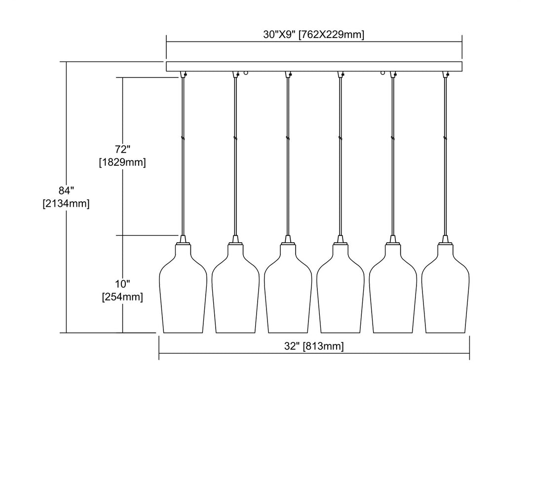 ELK Home Six Light Pendant