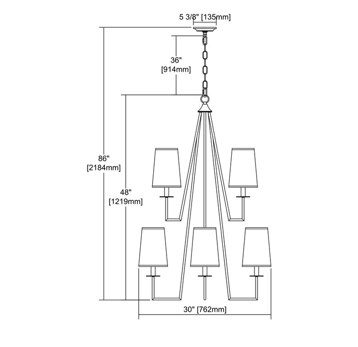 ELK Home Eight Light Chandelier